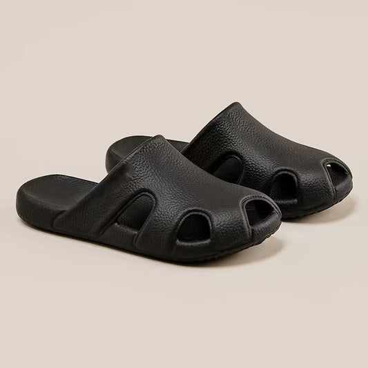 Summer black simple men's sandals