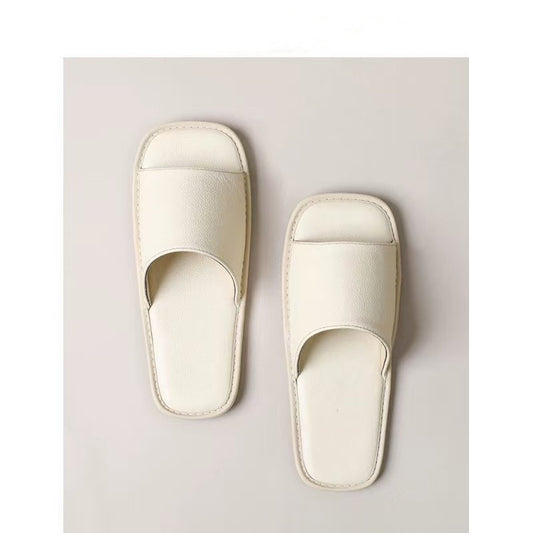 Cowhide hand-made slippers for men