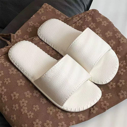 Vintage leather casual slippers