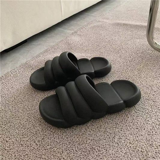 New black simple and atmospheric flip-flops